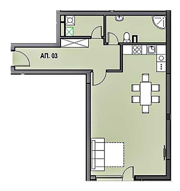1-стаен апартамент в сърцето на Студентски град, директно от строителя