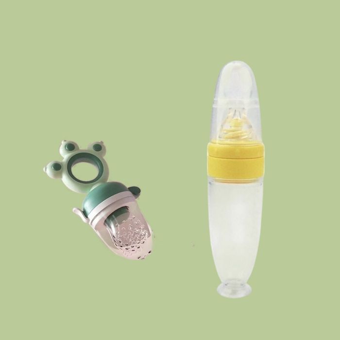 Nibler va silikon qoshiqchali butilka