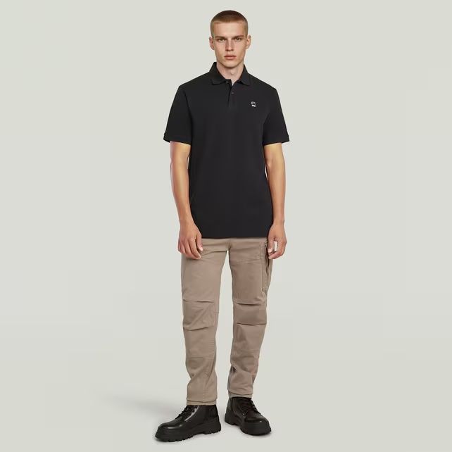 Тениска с яка G-Star Raw Oluv M  нова мъжка черна оригинална