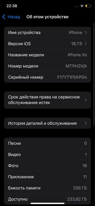 iPhone XS 256 gb