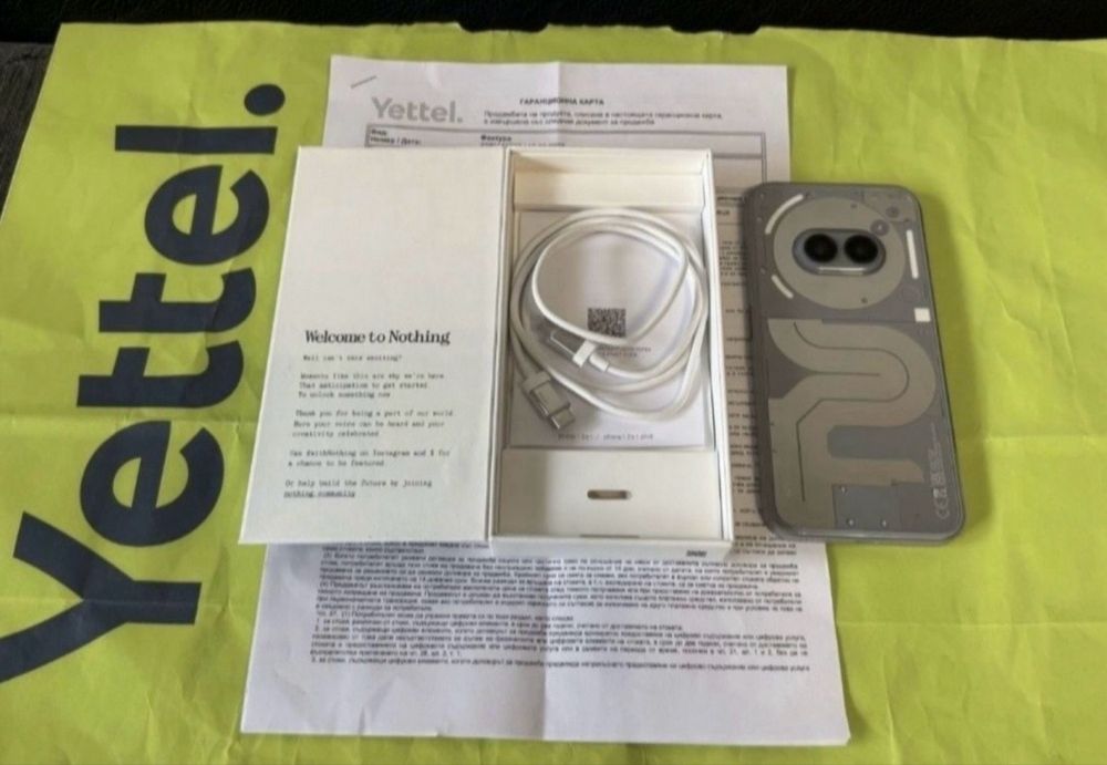 КАТО НОВ 256GB Nothing Phone 2A Plus 5G Гаранция Yettel 2028 Grey