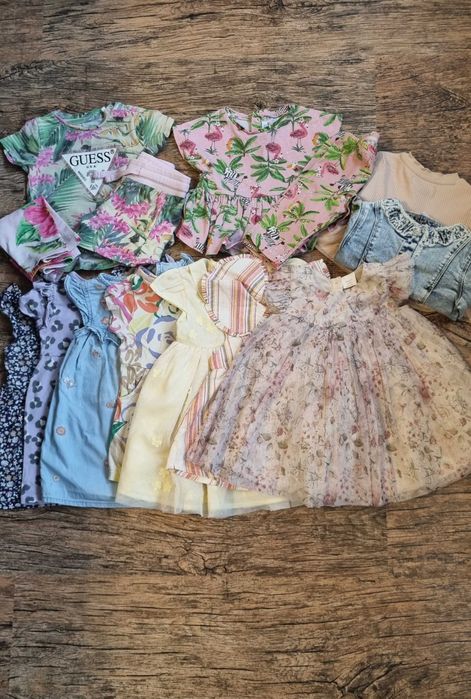 Нови и много запазени летни дрешки за момиченце 80 размер (9-12м)