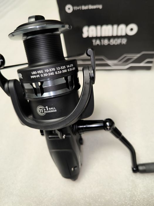 SET 2 Mulinete Crap SAIMINO TA18-50FR cu baitrunner 12 Rulmenti