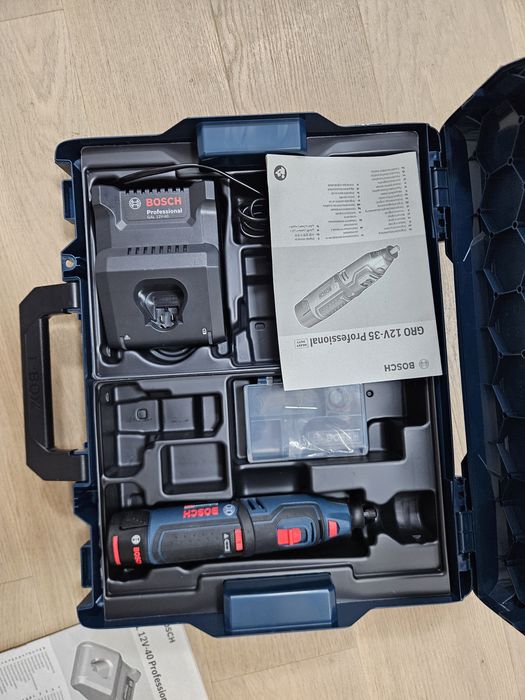 Bosch Professional GRO 12V-35 – Acumulator + Încărcător – L-BOXX