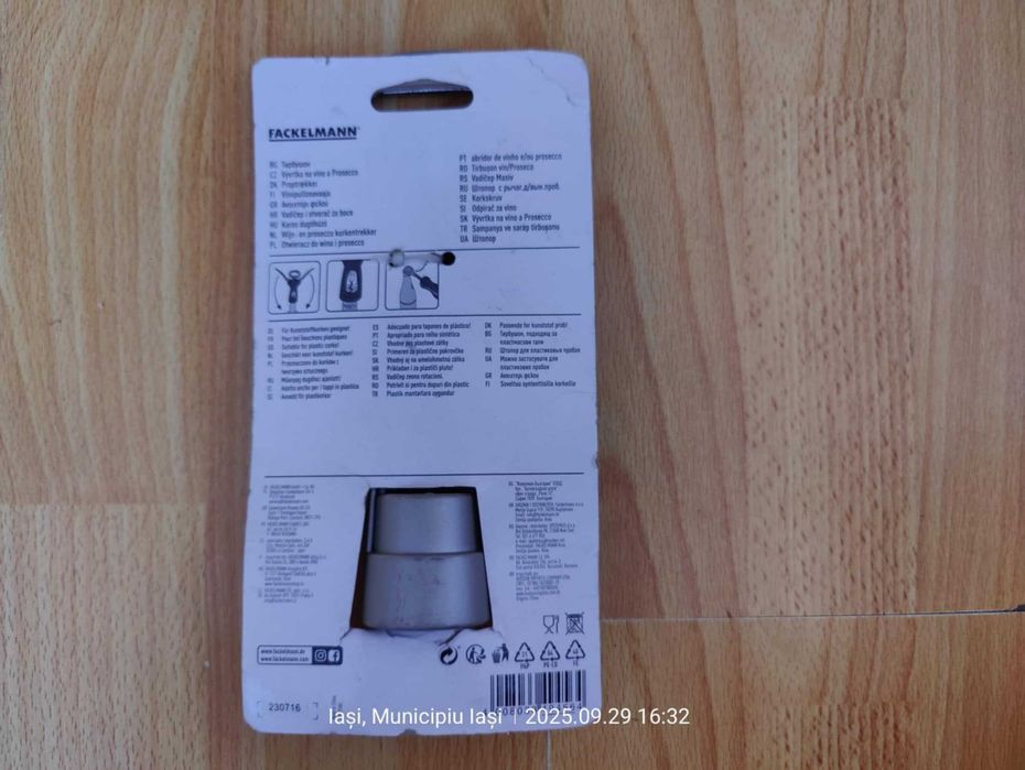 Tirbuson multifunctional vin,prosecco, Fackelmann,(Super Ofertă).