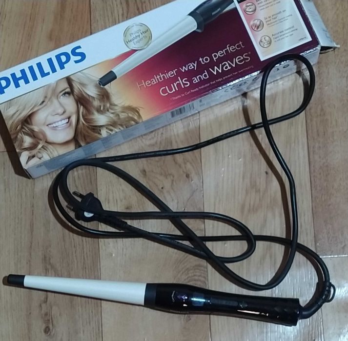 Маша Philips Care CurlControl HP861800, керамична, 200 градуса, Черна