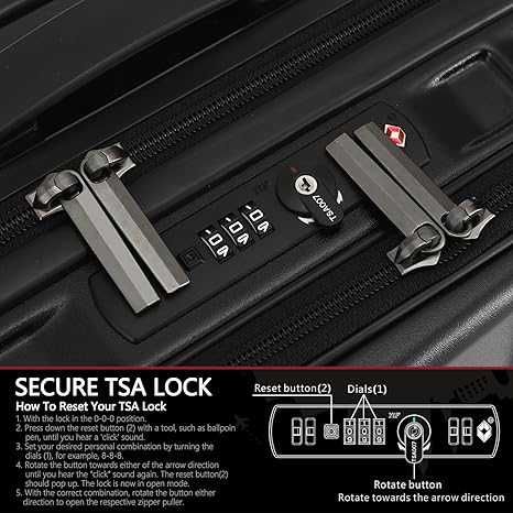 Valiză de mână TydeCkare de 16" cu 2 compartimente pentru laptop