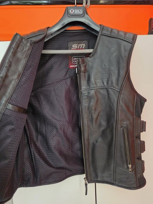 Vesta piele biker
