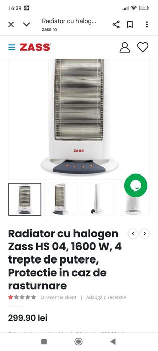 Aeroterma halogen Zass