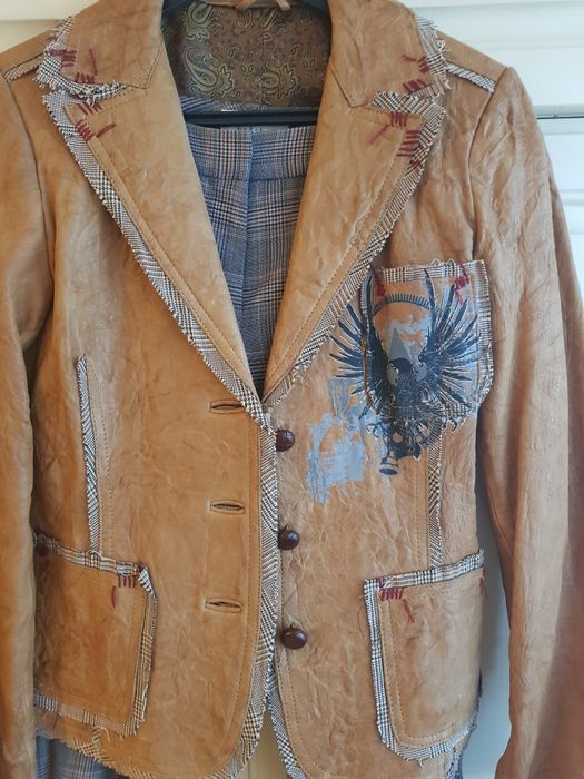 Сет сако естествена кожа и панталон ba&sh