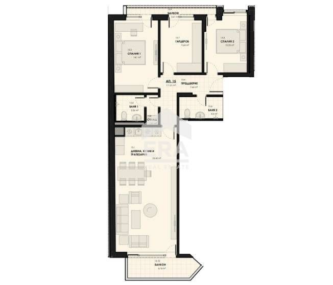 Продава се Четиристаен апартамент в София, Лагера - 133 кв.м за 1342 €/кв.м - Снимка #9