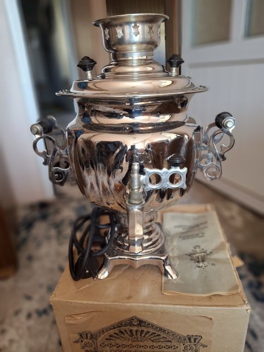 Новый Тульский электросамовар в упаковке