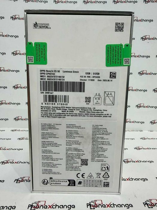 Oppo Reno 14 FS 5g Luminous Green 512/12GB Sigilat
