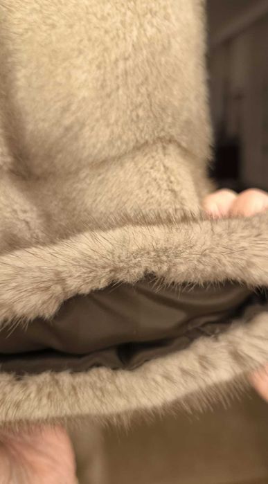 Haină blană nurcă pearl argintiu Casiani