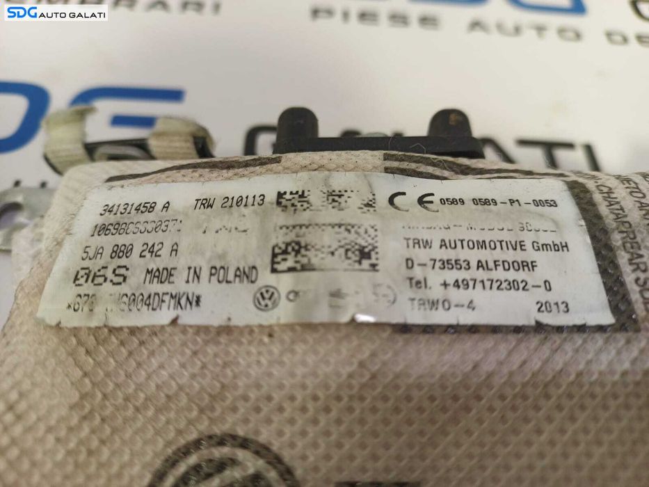 Airbag din Scaun Dreapta Fata Skoda Rapid 2012 - 2022 Cod 5JA880242A [L1454]