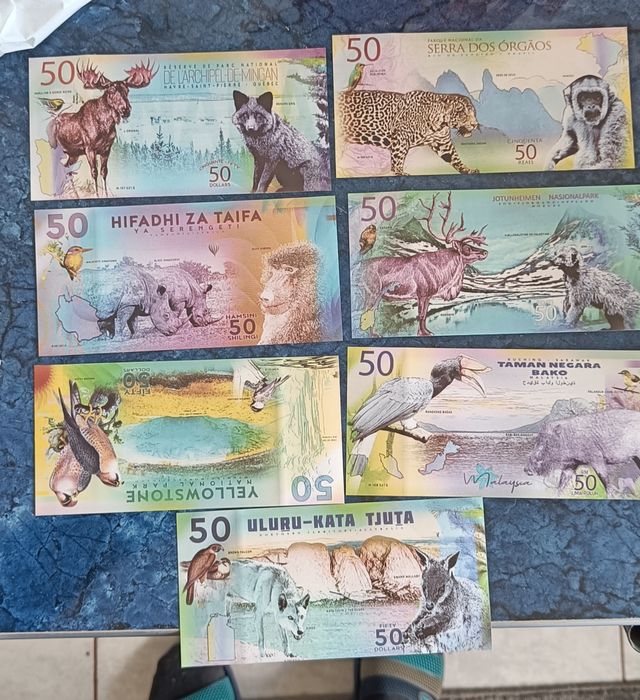 Set 7 bancnote National Park