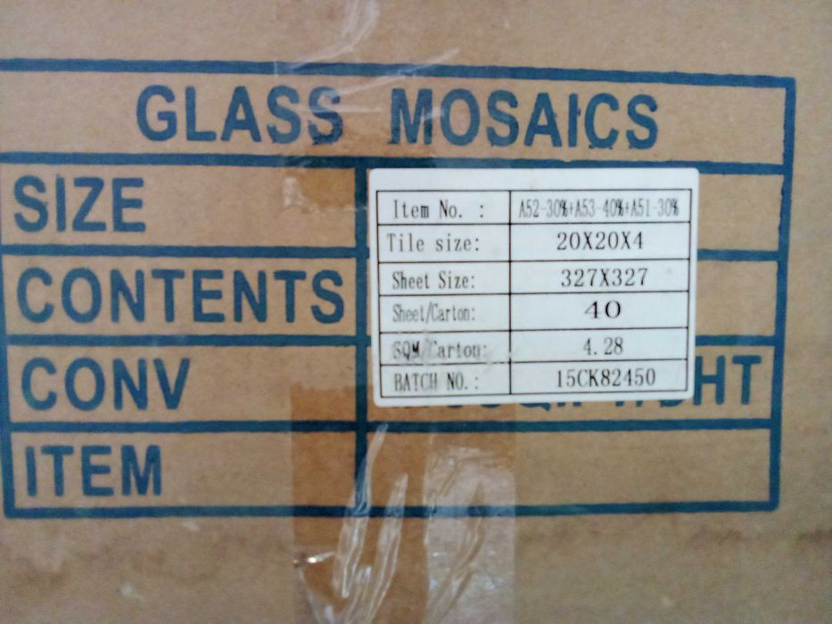 Стъкло керамика от Мартинели 7,06 квш.м. - 15 лв./кв.м.