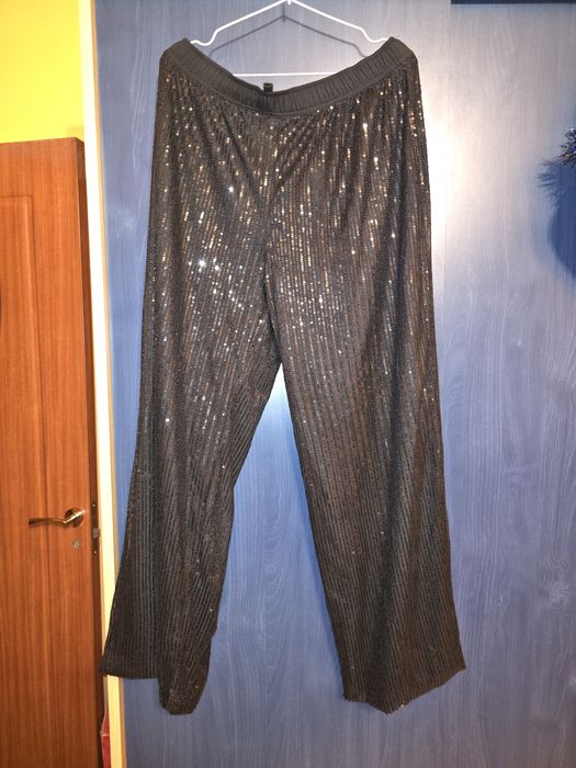 Pantaloni cu paiete marime mare