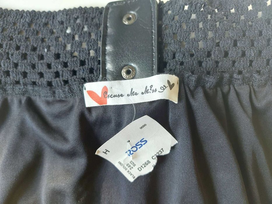 Fustă asimetrică dantelă neagră Excuse Me Miss nouă