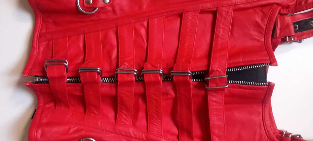 Кожен дамски оригинален готик корсет