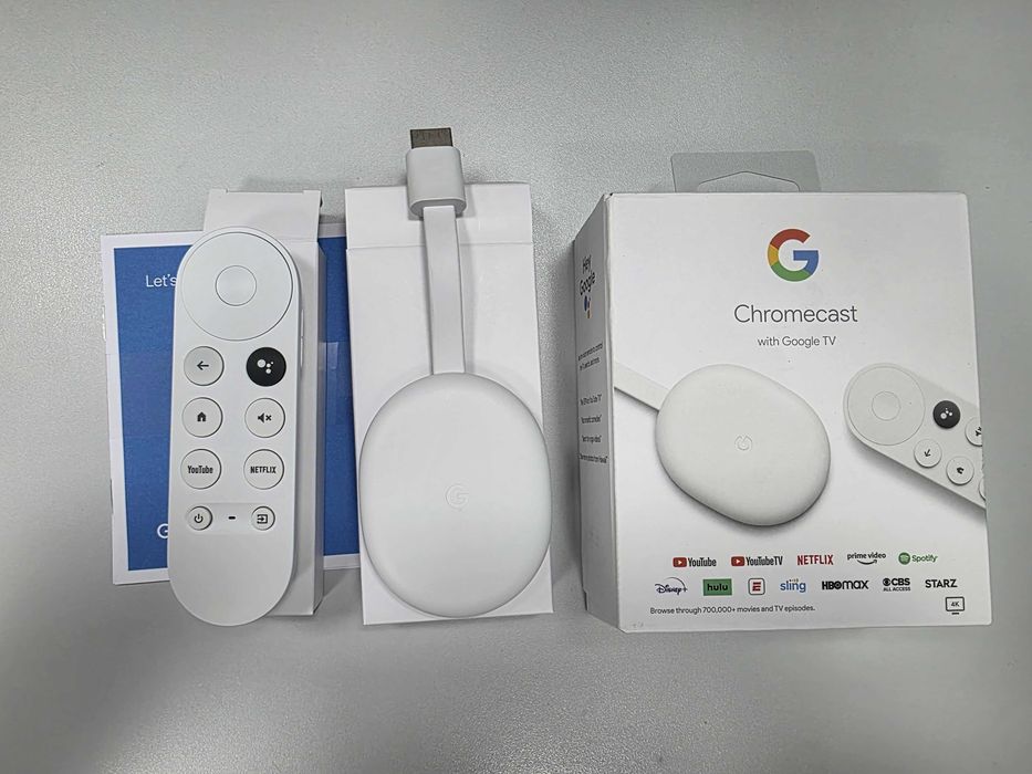Google Chromecast TV, 4K, HDMI, Bluetooth, Wi-Fi, Alb