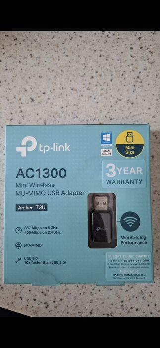 Adaptor wireless TP-link Archer T3U, AC1300