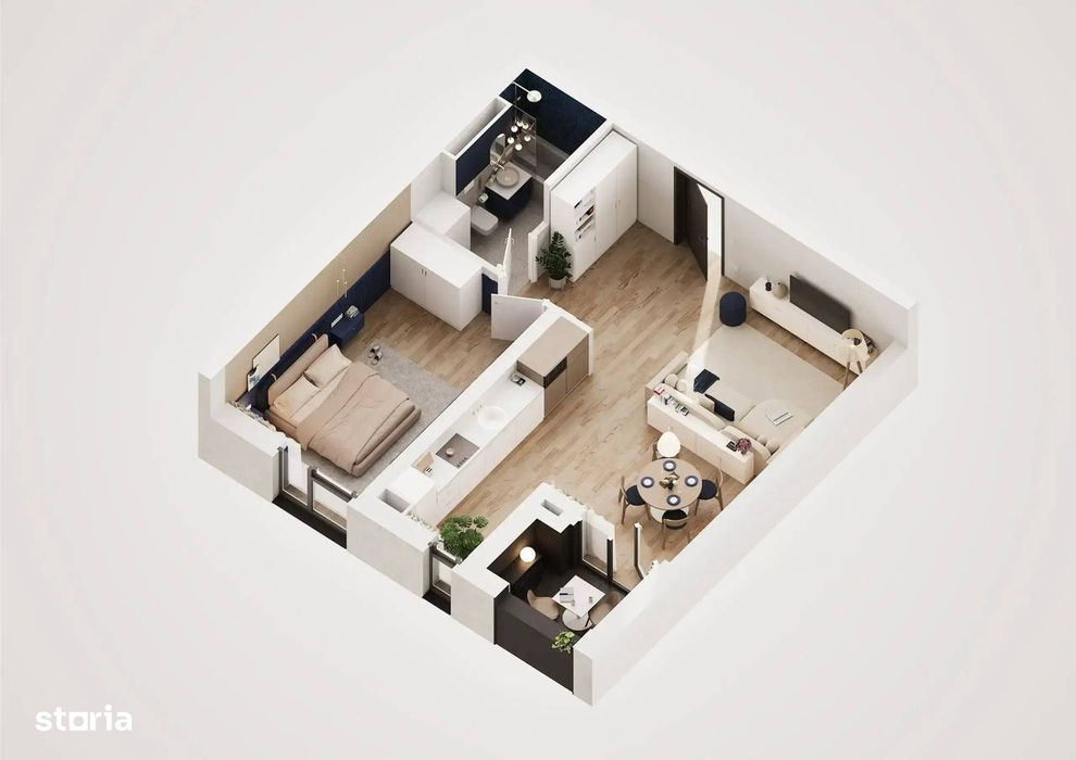 Apartament 2 camere Nou in Via Carmina direct de la dezvoltator