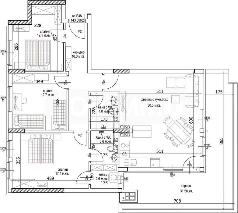 Продава се Четиристаен апартамент в Варна, Гръцка махала - 167 кв.м за 1133 €/кв.м - Снимка #7