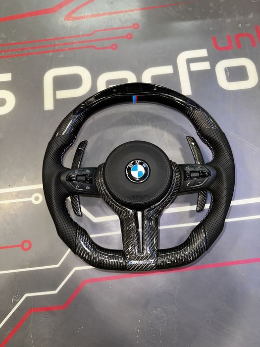 Volan BMW M CARBON / LED / Vibratii / Incalzire / DISTRONIC! SERIA F/E