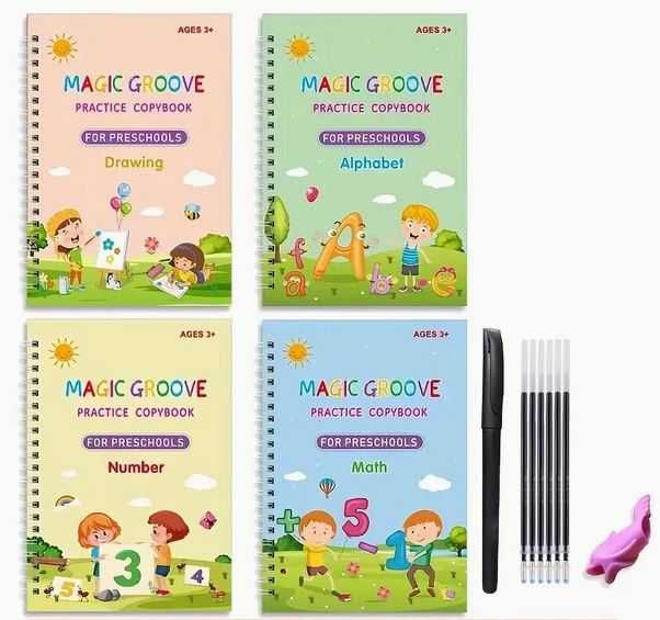 Set 4 caiete de exerciții pentru scris de mână, in engleza