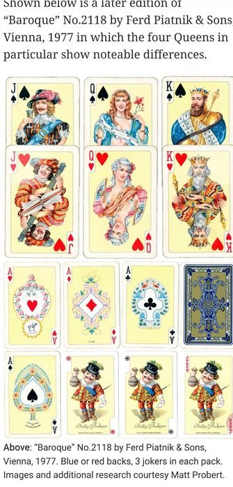 Piatnik Baroque комплект карти за белот, покер и др