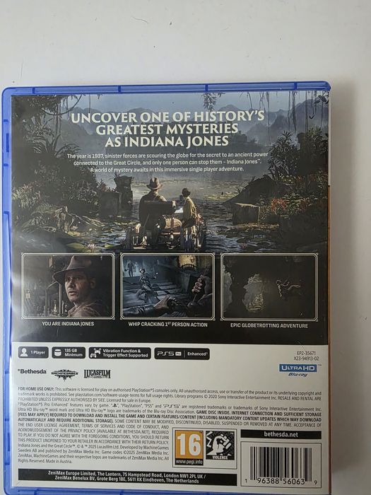 Продам диск Ps5 indiana jones