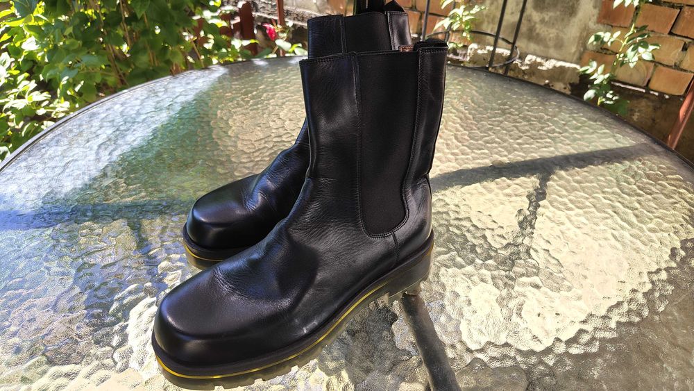 Ghete OTTER Mario Ferretti, piele, negru, marime 42