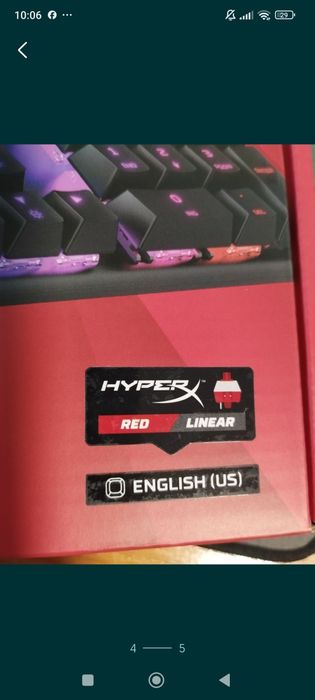 Tastatură Mecanică Gaming HyperX Alloy Origins Red Switch RGB