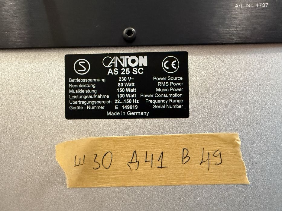 Canton AS-25SC 10” Subwoofer