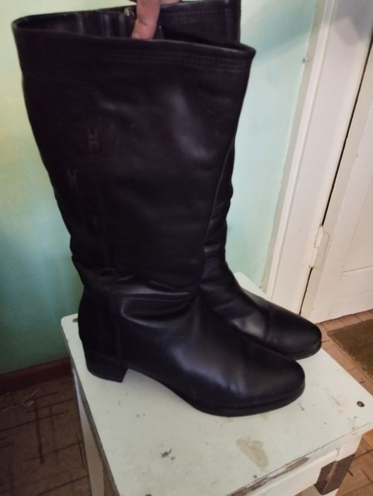 Сапоги женские кожаные 43р.