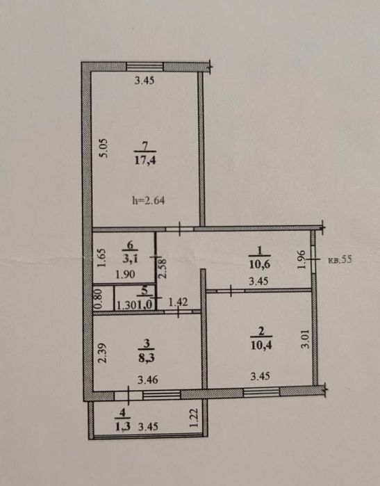 Продам квартиру 2 комнатную