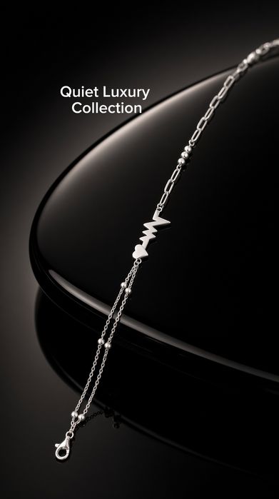 Серебряный браслет в стиле Quiet Luxury Collection Новый стиль и дизай