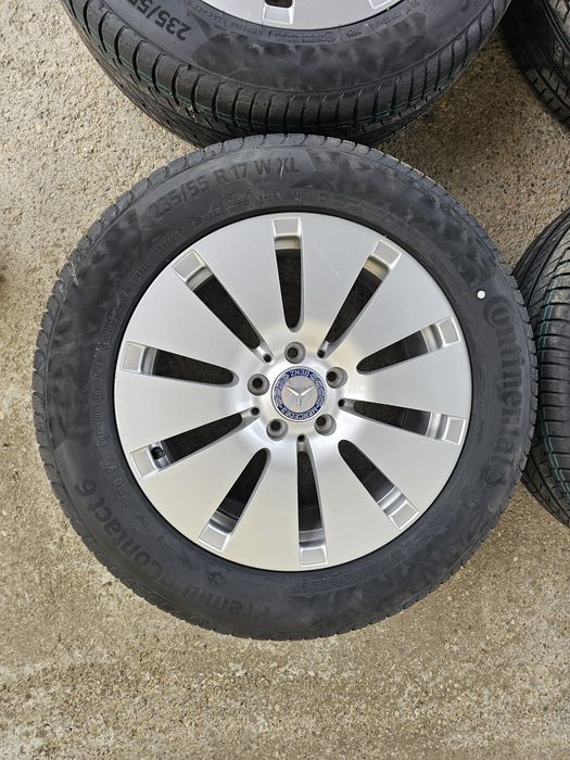 Jante Mercedes 17 "prinderea la prezoane 5X112  , cu anvelope Noi Continental 235/55/17 DOT 2026