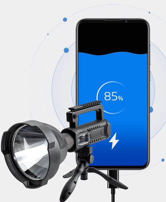 Lanterna  Led Cree SUA Trepied  Power Bank MODEL NOU 16CM!