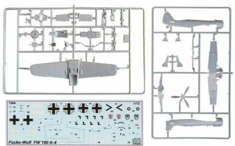Сборная модель самолета Фокке-Вульф Fw 190 A4 (Звезда, 1/72)