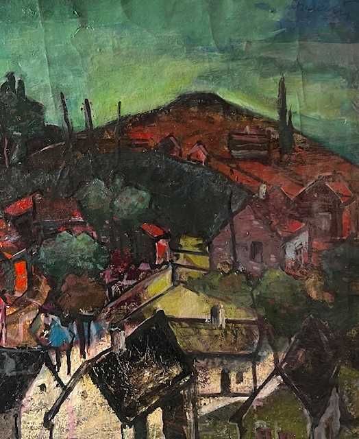 Tablou F VECHI, ul/pz, Dublu semn Mosshammer György(1911-1970) 70x50cm