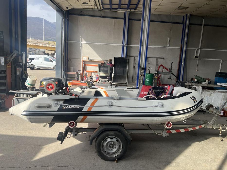 Лодка Zander + мотор Genovo 9.8 к.с. + колесар – ОТЛИЧНО състояние