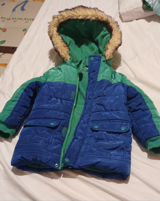 Geaca verde cu albastru marime 98