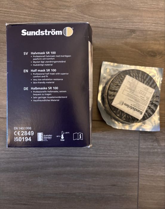 професионален маска Sundström SR 100 + газов филтър SR 297 ABEK1