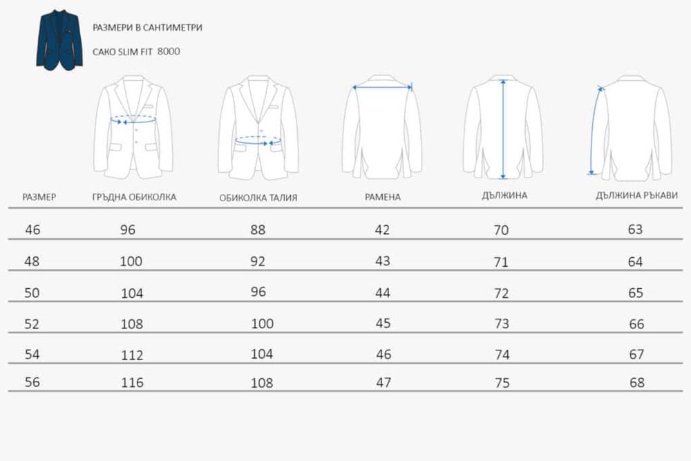 Светло синьо сако - Carducci