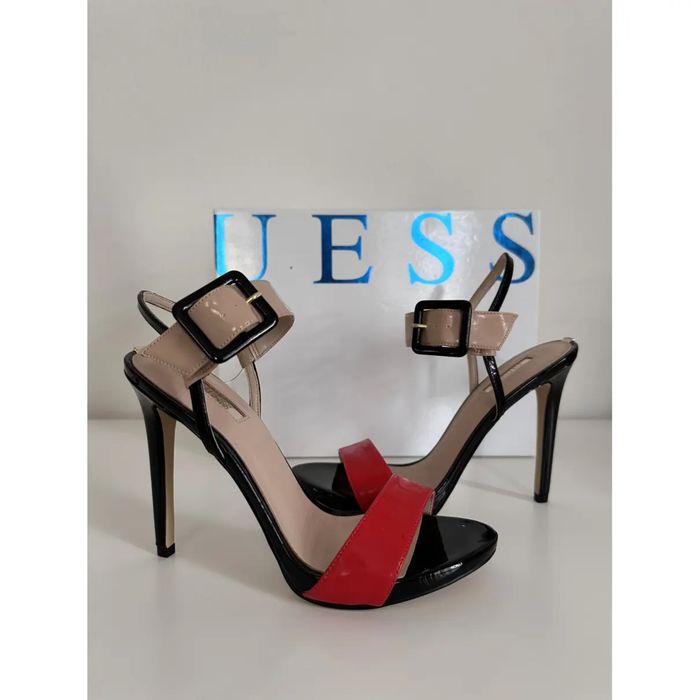 Дамски обувки на ток GUESS  Red and Black намалени