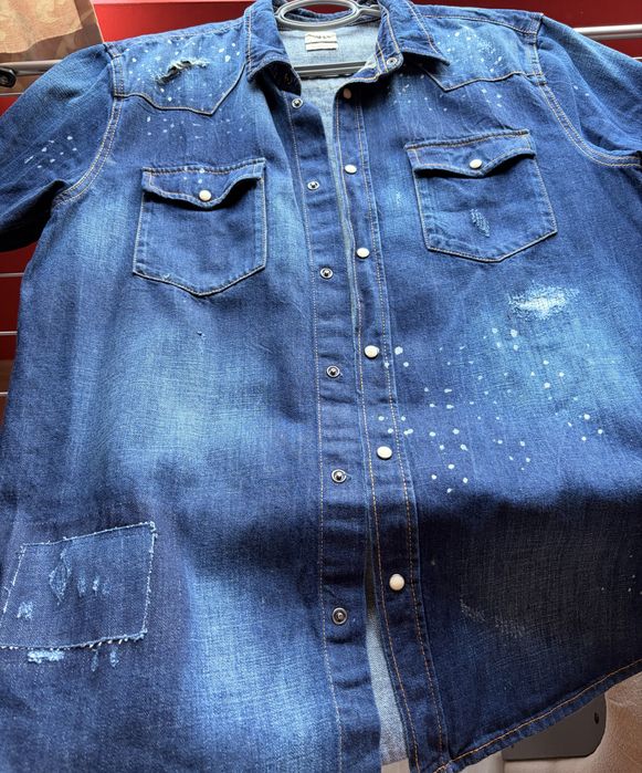 Мъжка Дънкова Риза