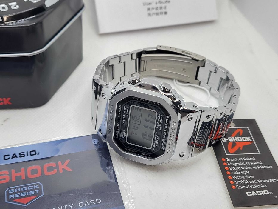 Ceas barbati Casio g shock gmw b5000d Silver clear Nou,Garantie