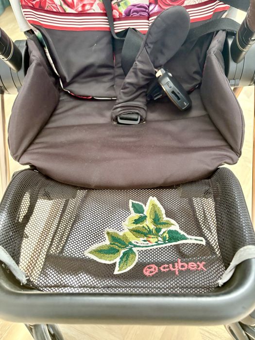Carucior sport pentru copii Cybex Mios Spring Blossom, cadru Rose Gold